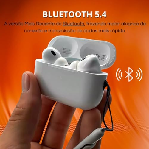 Fone De Ouvido Sem Fio Bluetooth V5.4 Compatível iPhone Android Com Microfone e Redução de Ruído Wir