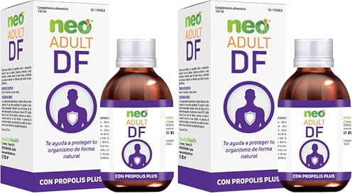 NEO ADULT DEFENSAS | 150 ml | Jarabe para Aumentar las Defensas de Forma Natural | A Base de Propóleo, Equinácea, Reishi, Vitamina C y Oligoelemento Manganeso-Cobre | Adulto (Paquete de 2)