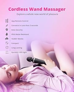 LOVENSE Domi 2 Potente y Silencioso Masajeador de Varita con Control Remoto App y Bluetooth, Vibrador con Patrones de Vibración Personalizados Ilimitados