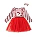 Prinzessinen Kleid Rot Weihnachtskleid Mädchen Mädchen 56 Prinzessin Kostüm Mädchen Mit Weihnachtsmann Druck Mädchen Tütü Prinzessin Kostüm Mädchen Prinzessin Kostüm+Stirnband 18 Monate-6Jahre