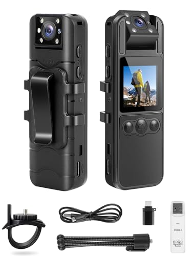 SPIKECAM 64GB Computer-Free Body Camera with Audio and Video, 6 Hrs 1080P Personal Small Camera with Photo, Night Vision, SOS Sound, Wearable Cam for Security, Running, Biking SPIKECAM 64GB Computer-Free Body Camera with Audio and Video, 6 Hrs 1080P Personal Small Camera with Photo, Night Vision, SOS Sound, Wearable Cam for Security, Running, Biking