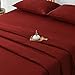 SONORO KATE Bed Sheet Set Super Soft Microfiber 1800 Thread Count Luxury Egyptian Sheets 16-Inch Deep Pocket，Wrinkle and Hypoallergenic-4 Piece (Burgundy, Queen)