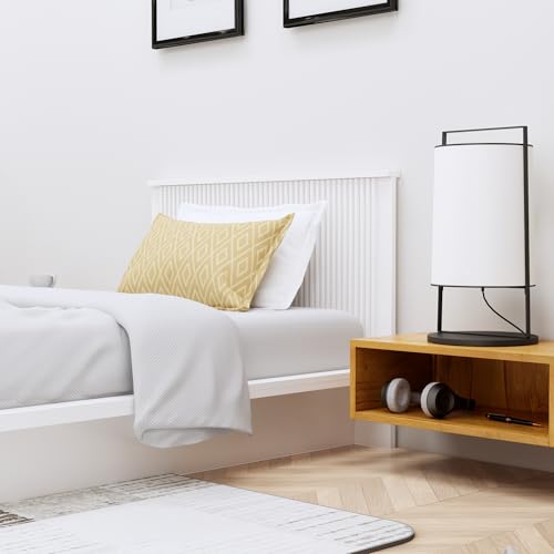 Image of Bniture Modern Low Height Single Size Bed Without Storage | Engineered Wood Platform Bed Designer Headboard | Bed King Size Wooden Cot Double Bed for Bedroom 3 Year Warranty (Frosty White)