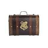 Harry Potter Hogwarts School Trunk - Mini 9” Collectible Storage Case with Hogwarts Crest - Official Wizarding World Prop Replica & Decorative Keepsake Box - Desktop Organizer