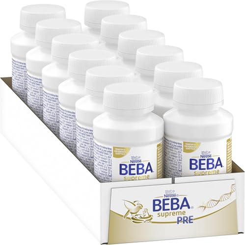 Nestlé BEBA SUPREME PRE Anfangsmilch trinkfertig, von Geburt an, nur Laktose, ohne Palmöl, 12er Pack (12 x 200ml) Nestlé BEBA SUPREME PRE Anfangsmilch trinkfertig, von Geburt an, nur Laktose, ohne Palmöl, 12er Pack (12 x 200ml)