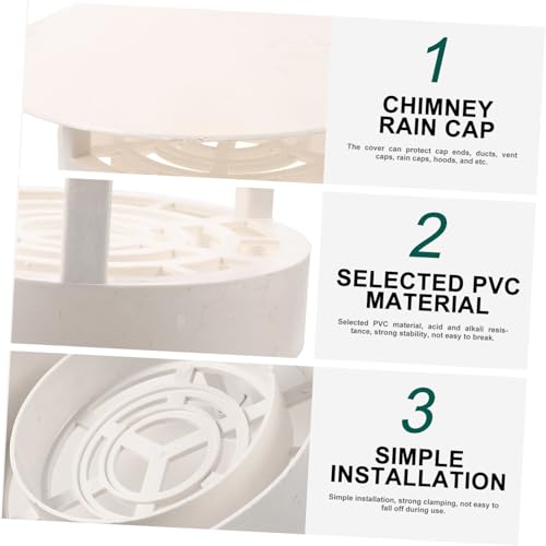 Cubierta de PVC para salida de humos con ventilación impermeable 160-250mm 8