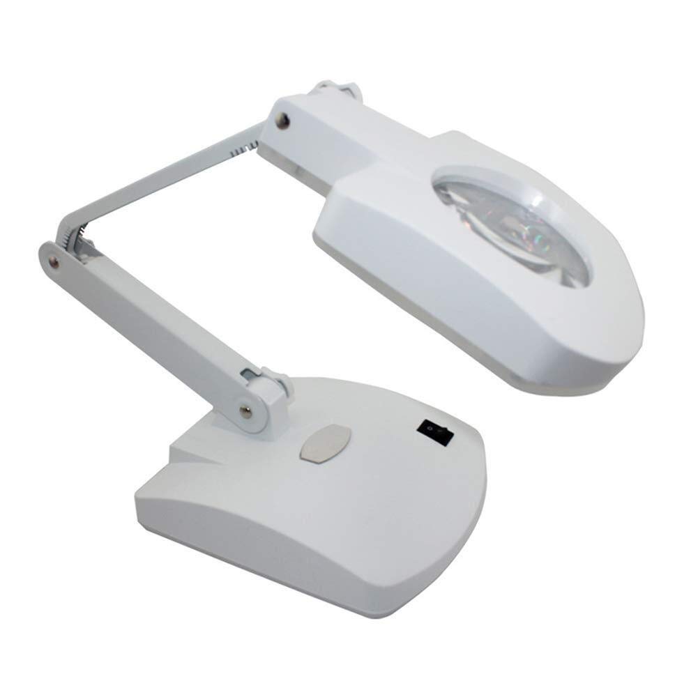 Lampe Loupe 56 LED, Lentille 3D/8D – 85 Mm, Bras Pivotant Réglable en Hauteur, Idéale pour Bureau, Table, Travaux Manuels, Bijoux.