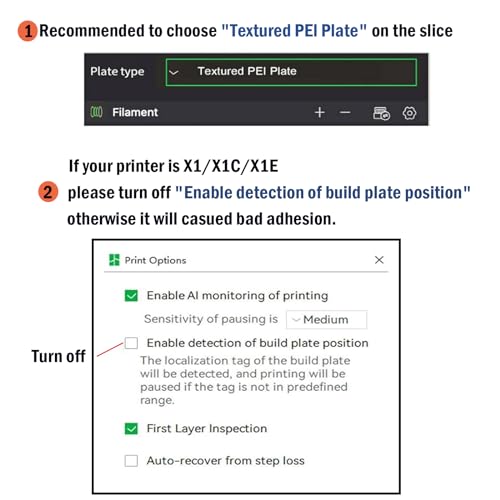 LANEKGU 257x257mm Double Sided Build Plate for Bambu Labs, Smooth PET + Smooth PEO Spring Steel Plate Print Bed Platform for Bambu Lab X1C/X1/X1E/P1P/P1S/A1 - Image 3