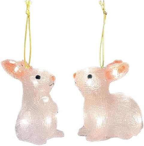 Amazon.com : YKL-1023, 2pcs Set 12.5CM Acrylic Rabbit Lighting, Garden ...