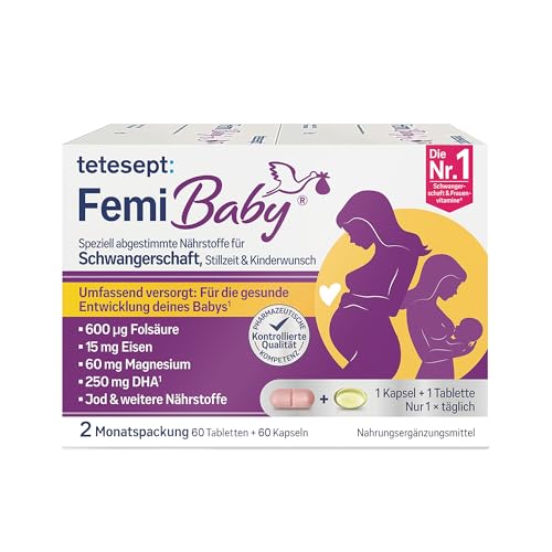 tetesept Femi Baby (2 Monatspackung) - Nahrungsergänzungsmittel für...