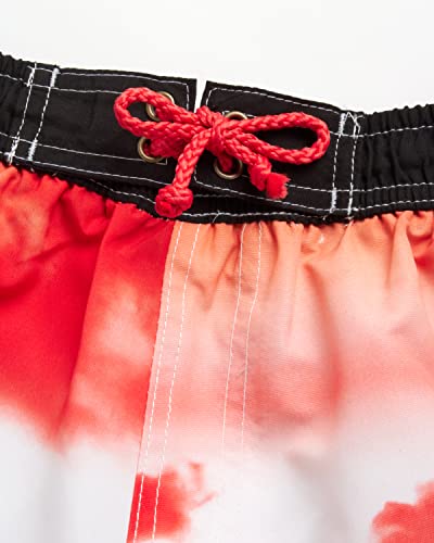 Quad Seven Boys' Swim Trunks - 2 Pack Quick Dry Board Shorts Bathing Suit (Size: 8-18), Size 8-10, Ocean Palm Trees #TOP2