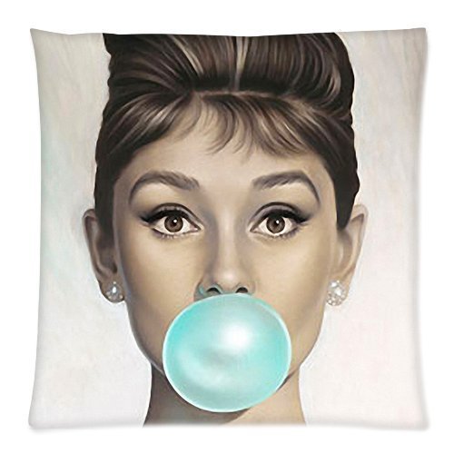 HotPillow Custom Audrey Hepburn Bubble Throw Pillow Covers 18 x 18 Pillowcase Cover