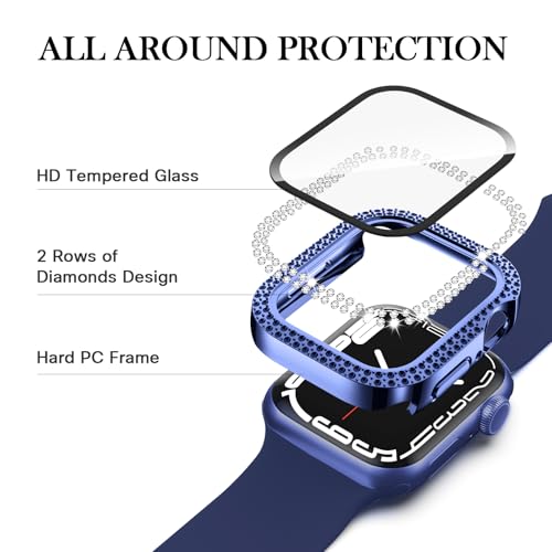 Image of Adorique 3-in-1 Compatible for Apple Watch Band 40mm 41mm 42mm 44mm 45mm 46mm, Soft Silicone Sport Strap for iWatch Series SE 10 9 8 7 6 5 4 3