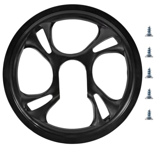 KingBra Bike Chain Guard Protector, 48T 4 Holes Plastic Bicycle Sprocket Protective Cover, Black Bike Chainwheel Protective Guard Cover with 4 Screws for Mountain Bikes, Road Bikes
