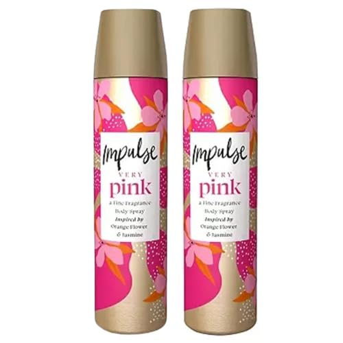 Very Pink Body Spray– 75ml, Pack of 2 Elegant Floral Blend of Lily of the Valley, Pink Orchid, Rose & Lotus Blossom for a Delicate, Lasting Scent.Gracefully Feminine