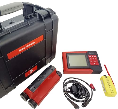HFBTE Concrete Rebar Scanner Rebar Locator Rebar Detector Rebar Finder with Applicable Range 6mm~50mm for Determine Reinforcement Position and Distribution Concrete Protection Layer Thickness