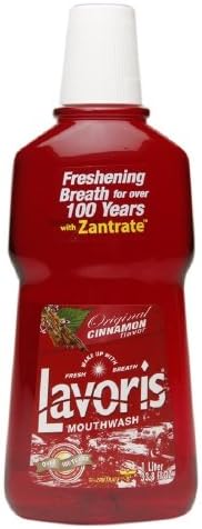 Lavoris Mouthwash, Original Cinnamon 33.8 oz (Pack of 4)