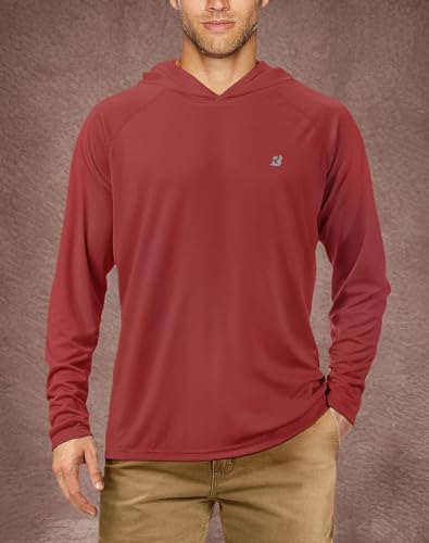Image of Roadbox Mens Fishing Sun Hoodie, Long Sleeve UPF 50+ UV Protection Shirts