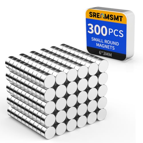 SRENMSMT Magnets, 6x3mm Neodymium Magnets for Crafts, 300 Pack