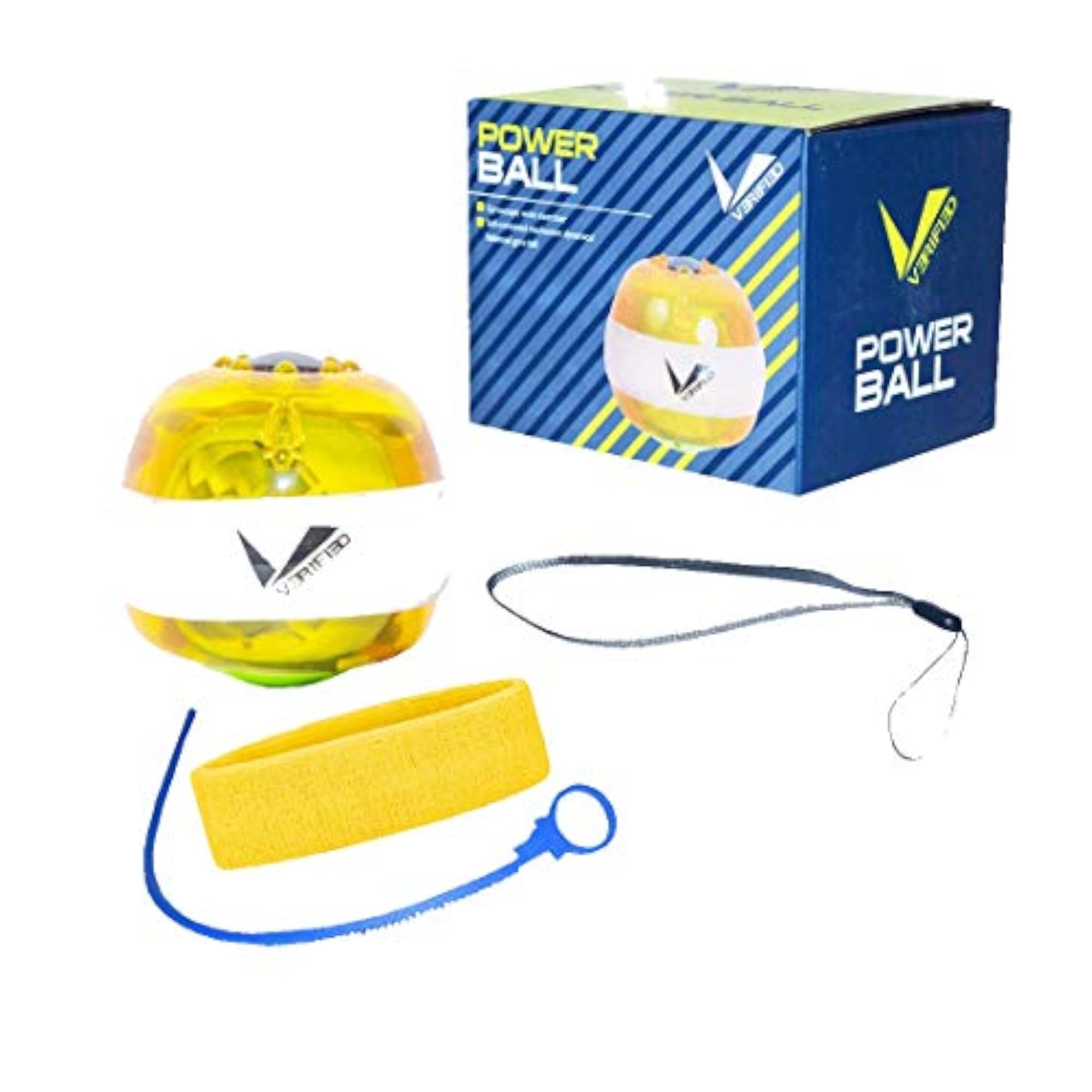 Gym Set Including Power Ball with Cotton Head Band PC Yellow
