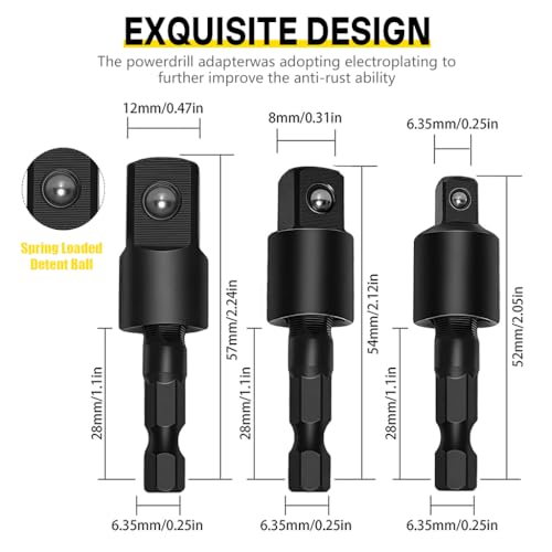 Image of Serplex 17Pcs Flexible Drill Bit Extension, Include 3Pcs Rotatable Socket Adapter 2Pcs Hex Shank 105 Right Angle Drill Attachment 10 Short Screwdriver Bits 90 Angled Bits and Bendable Extension