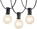 AmazonBasics Outdoor Patio Lights String With 25 Globe Light Bulbs - 25 Foot, Black