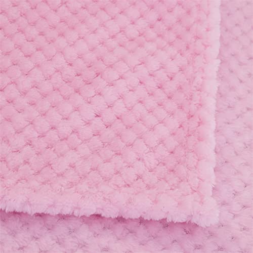 Lamphle Sofa Blanket Pineapple Grid Design Solid Color Ultra Soft Throw Blanket Coldproof Keep Warm For Conditioner Throws For Sofas For Autumn & Winter Bean Red S #TOP7