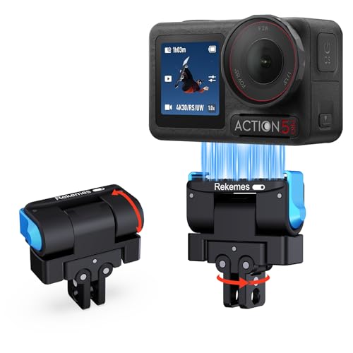 Adaptateur magnétique 360 DJI Osmo Action 5 Pro support rotatif horizontal vertical en alu