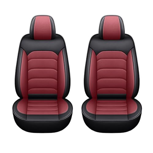 車用シートカバー ホンダ フリード FREED GB5 GB6 GB7 GB8に適用 レザー材質 運転席 助手席 四季に使用可 取付簡単 通気 磨耗に強い 滑り止め 吸湿 豪華車 座布団2枚セット(赤と黒,通常版)