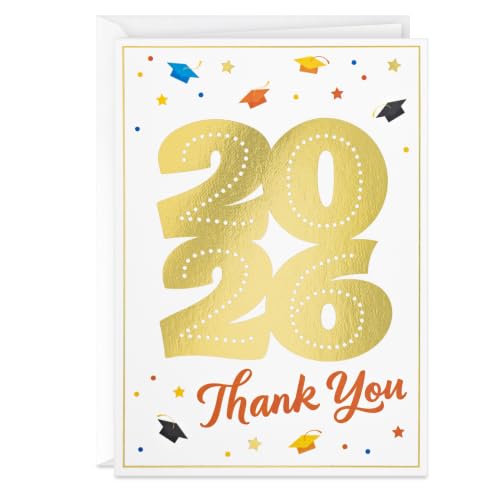 Hallmark Graduation Thank You Cards, Bulk 40-Pack (Class of 2026)
