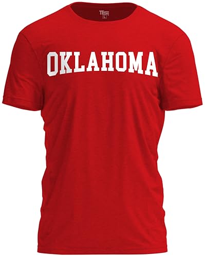 TeeStock Oklahoma T-Shirt Bold Sport State Letters Tee for Fans and Game Days