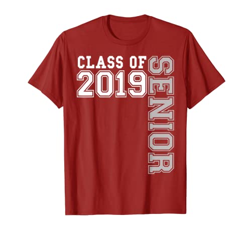 Clase Senior de 2019 19 Camiseta de regalo de graduación de la escuela secundaria Camiseta