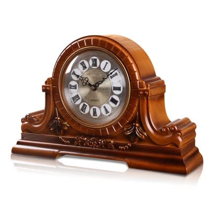 Vivid Decoration Mantel Table Clock I Antique Old World Clock, (Walnut) #TOP6