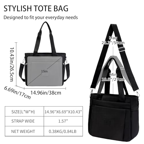 Bolso Tote para mujer con múltiples bolsillos y asas miniatura 4