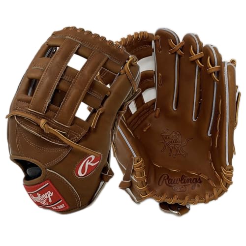 Rawlings Heart of The Hide Baseball Glove Pro Stiff & Standard Fit Models | Classic Colors | Sizes 11.5" - 12.75" | Multiple Styles (Golden Brown | Pro H Web, 12.75" | Outfield, Right Hand Throw)