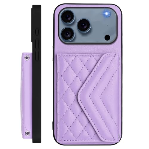 Étui compatible avec iPhone 17 cuir noir à fentes portefeuille mode - 7