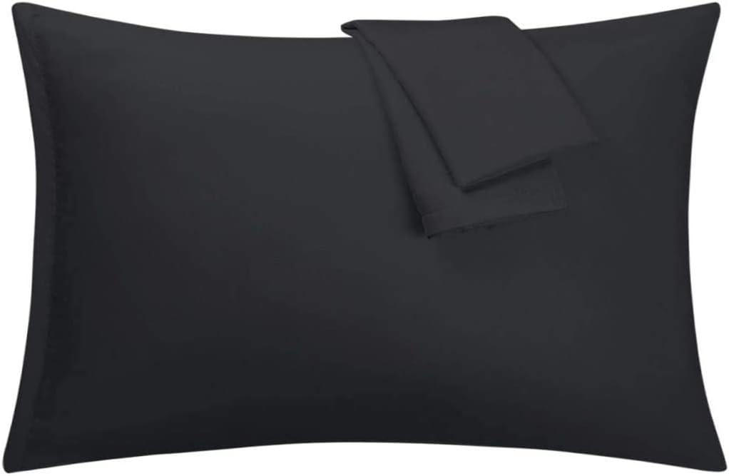 Singh's Textiles 600 Thread Count 100% Egyptian Cotton 2 PCs Oxford Pillow Sham, Queen/Standard Size Purple Solid