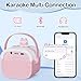 Mini Karaoke Machine for Kids with 2 Wireless Microphones - Portable Bluetooth 5.3 Speaker with LED Lights & Voice Changer, Toys for Girls Boys Age 3 4 5 6 7 8 9 10+