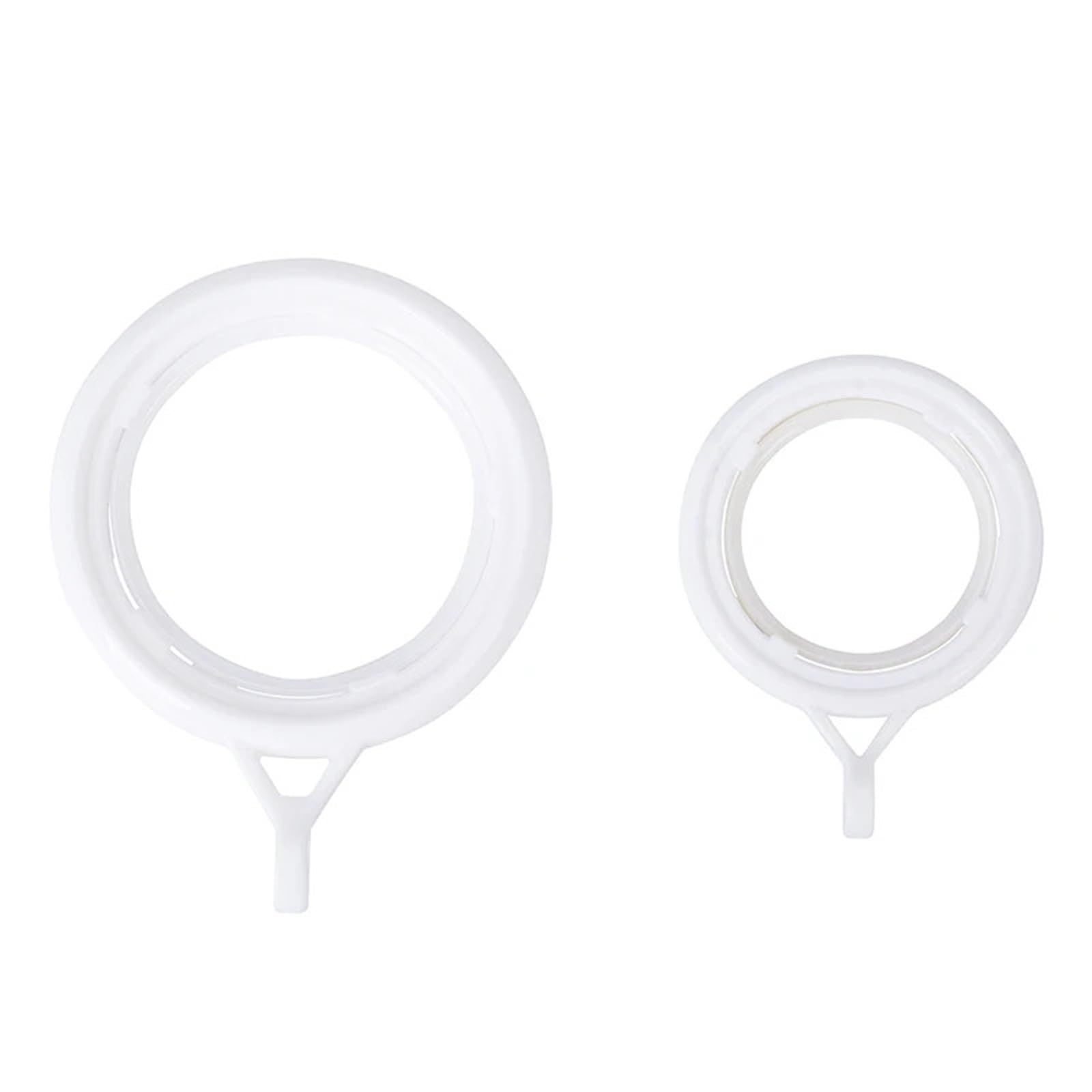 Anelli per tende con occhielli, 320 pezzi, in plastica, per appendere la tenda con fibbia, accessori decorativi (bianco)