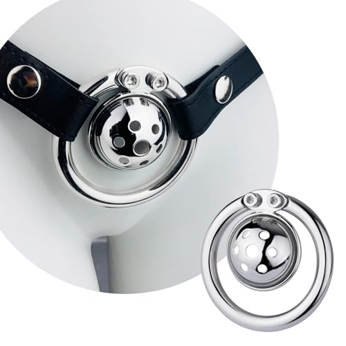 Men's Compact Fitness Protection Cage - -Made of Stainless Steel Metal -Lightweight and Comfortable -for Everyday use-A351 (with Belt, 55mm)