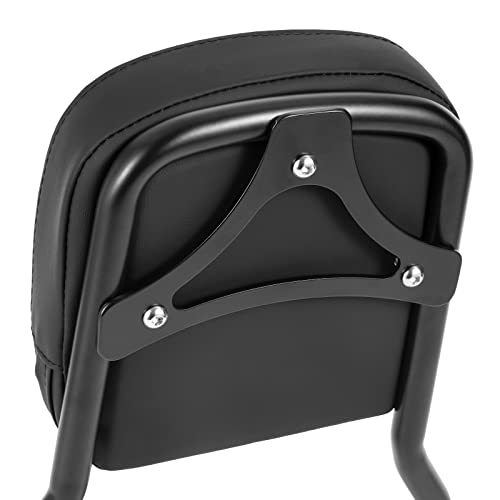 Black Standard Sissy Bar Upright Backrest Compatible With Harley Softail Heritage Classic Flhc Flde Street Bob Fxbb 2018-2022 #TOP7