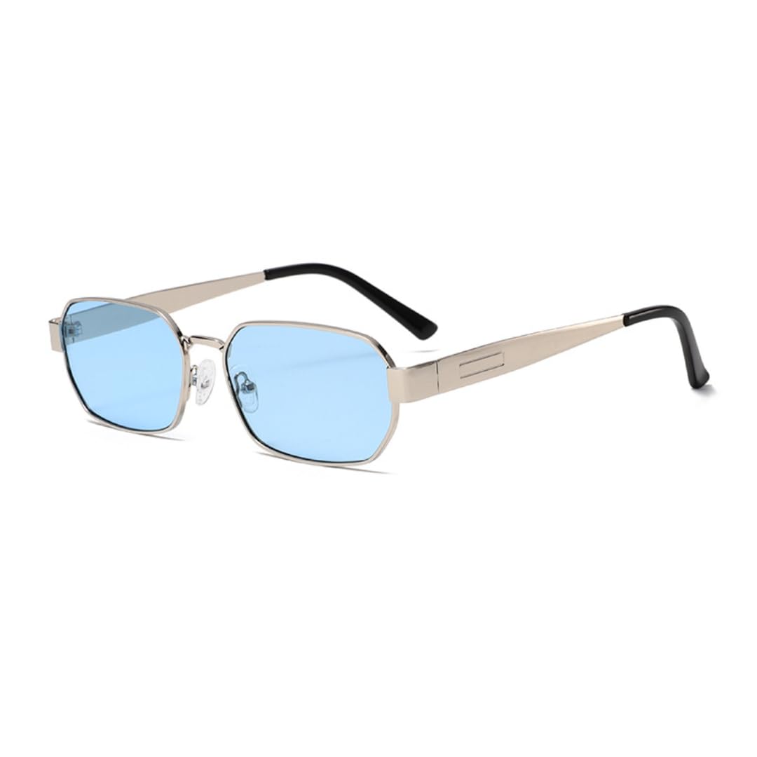 Gafas de sol metálicas con protección UV400, estilo retro para hombre.