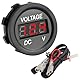 CESFONJER Voltmeter Auto, Rote LED Digitalanzeige Auto Spannungsmonitor Fahrzeug Voltmeter mit Anschlusskabeln für DC 12V-24V Motorrad, Auto, LKW