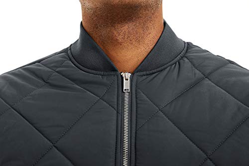 Magnivit Men's Baseball Jackets For Men Jacket Rib Knit Bomber Jacket Varsity Baseball Jacket Dark Grey #TOP4