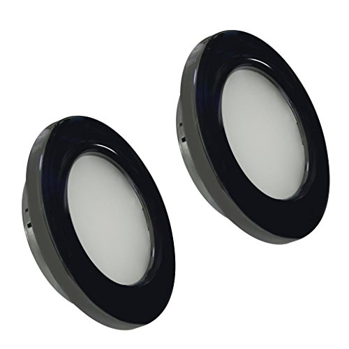 Dream Lighting 2W RV LED Recessed Down Light - Warm White Black Shell Pack of 2