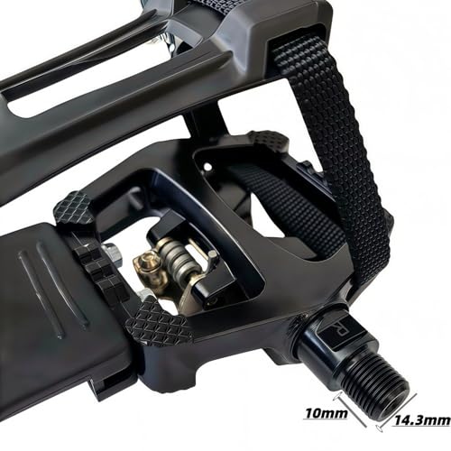 Pédales de spinning avec clips d'orteils et système compatible SPD - 5