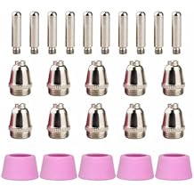 fits VEVOR CUT-50DF CUT-50 CT520 CT520D CT312 3 in 1 Plasma Cutter Nozzles + Electrodes + Cups TIPS kits 25-PK Kit