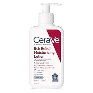 CeraVe Anti Itch Moisturizing Lotion with Pramoxine Hydrochloride, Relieves Itch with Minor Skin Irritations, Sunburn Relief, Bug Bites, 8 Ounce