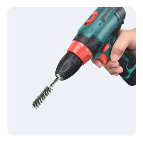 Image of Septe 5 Pieces Stainless Steel Wire Brush for Drill ,Cleaning Brushes with Hex Shank Handle for Drill