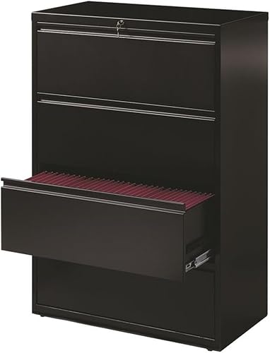 Miniatura 9 de UrbanPro Archivador lateral de metal de 36 pulgadas de ancho con 4 cajones en azul clásico